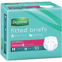 Depend® Fitted Briefs Unisex (10PK | Medium)