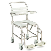 Juvo Mobile Commode/Shower Chair with Swing-Away Legrests (200kg)
