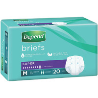 Depend® Briefs Super Unisex (20PK | Medium)