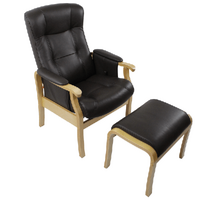 Oscar Howard Easy Chair with Footrest (120kg) Leather